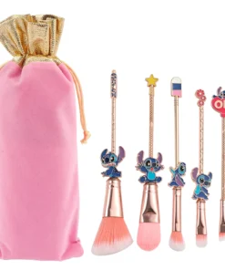 Alternative view of Lot de 5 pinceaux de maquillage Stitch pour fond de teint, ombres à paupières, blush, lèvres,