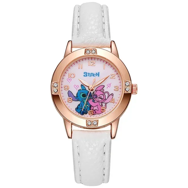 Montre Analogique Stitch Angel Or Rose (blanc)