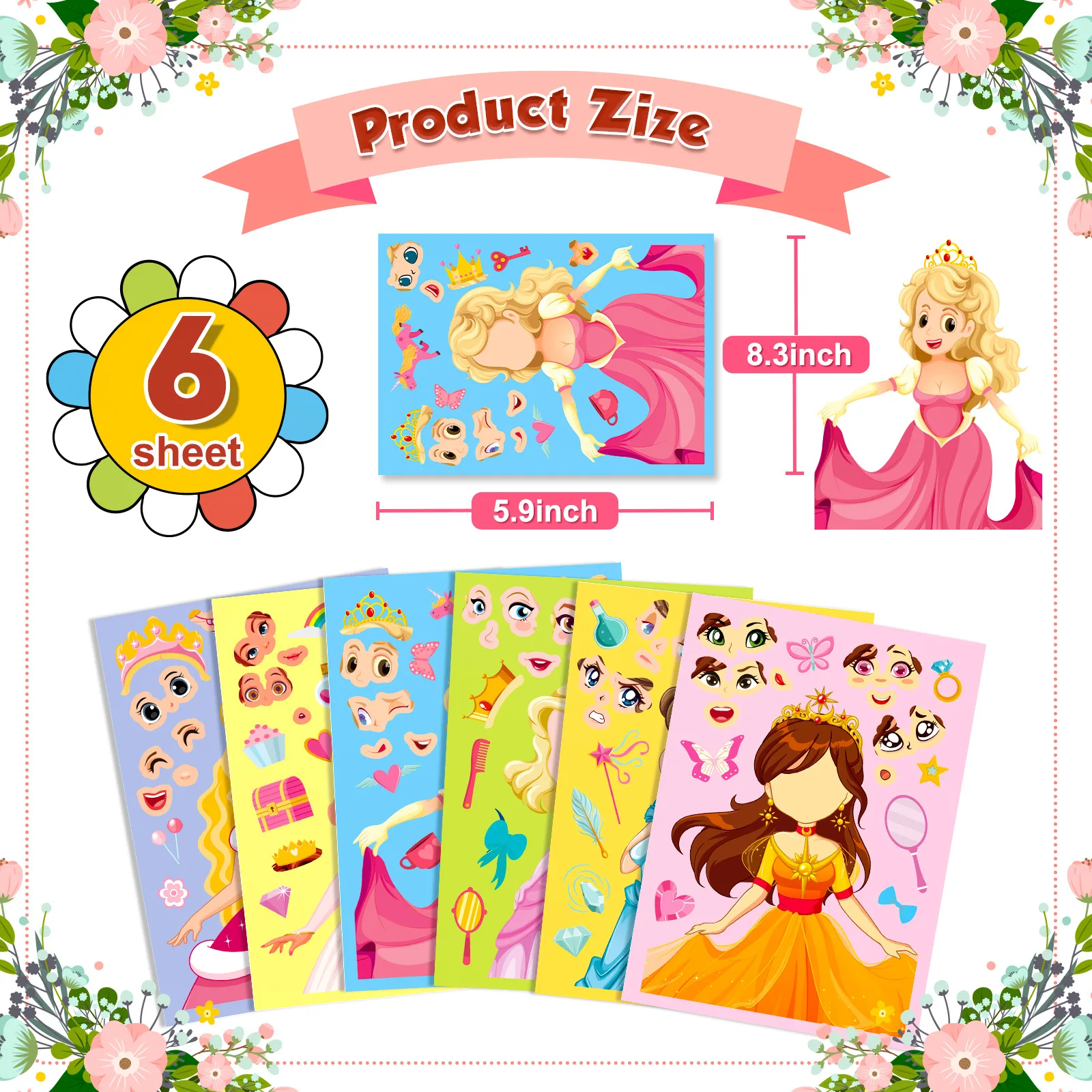 Stickers Puzzle Princesses & Sirènes – Jeu éducatif enfants – Image 4
