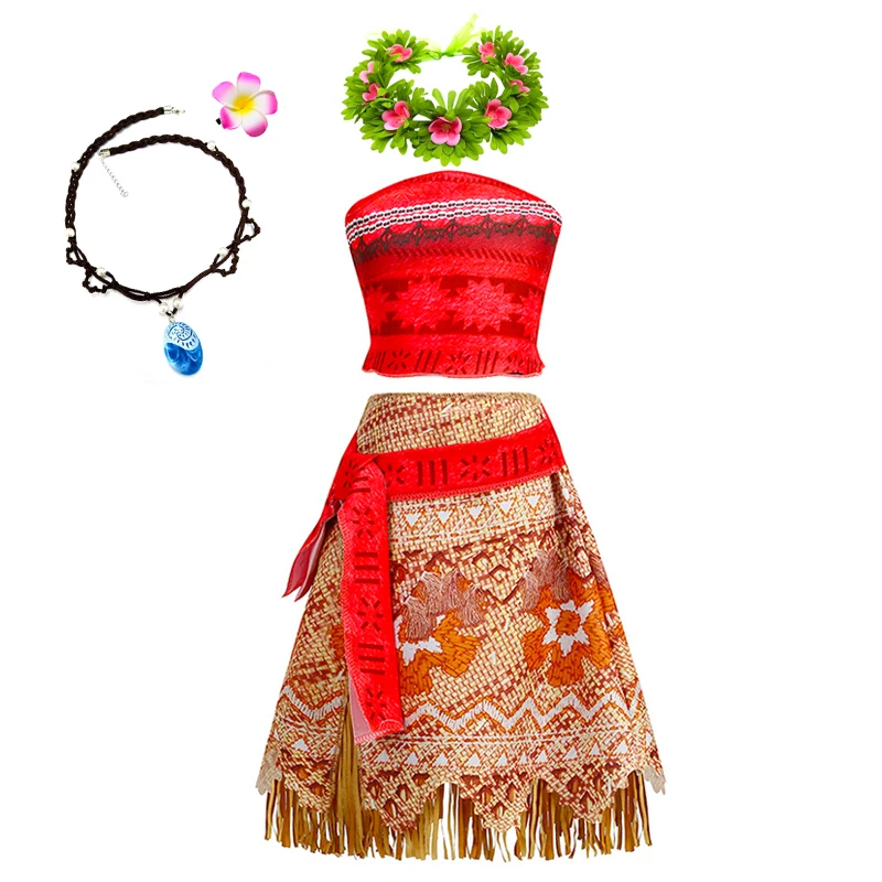 Robe Princesse Vaiana – Déguisement Fille avec accessoires – Image 2
