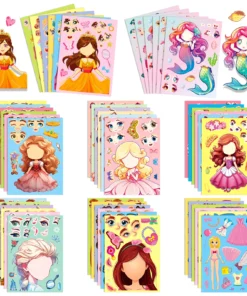 Stickers Puzzle Princesses & Sirènes – Jeu éducatif enfants