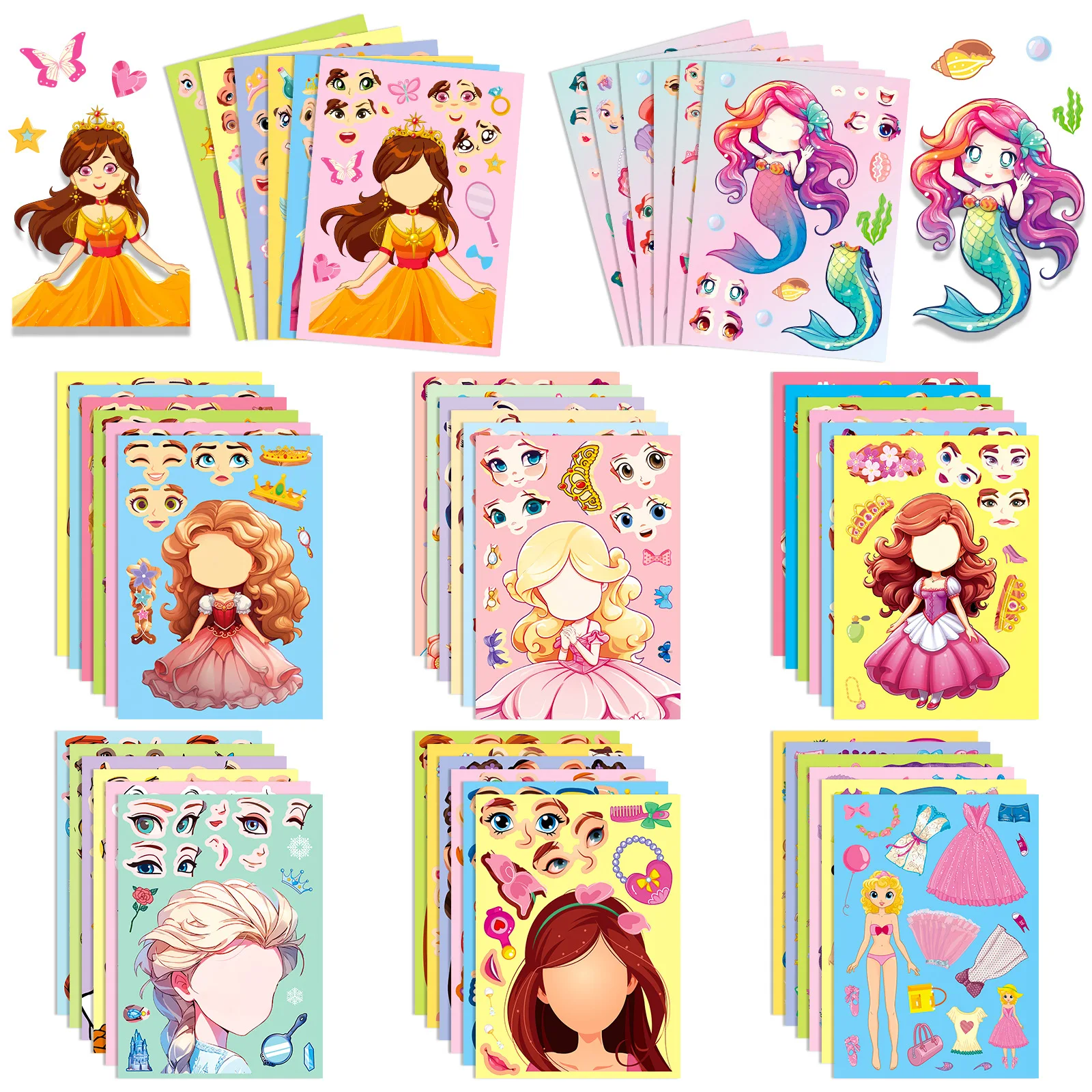 Stickers Puzzle Princesses & Sirènes – Jeu éducatif enfants