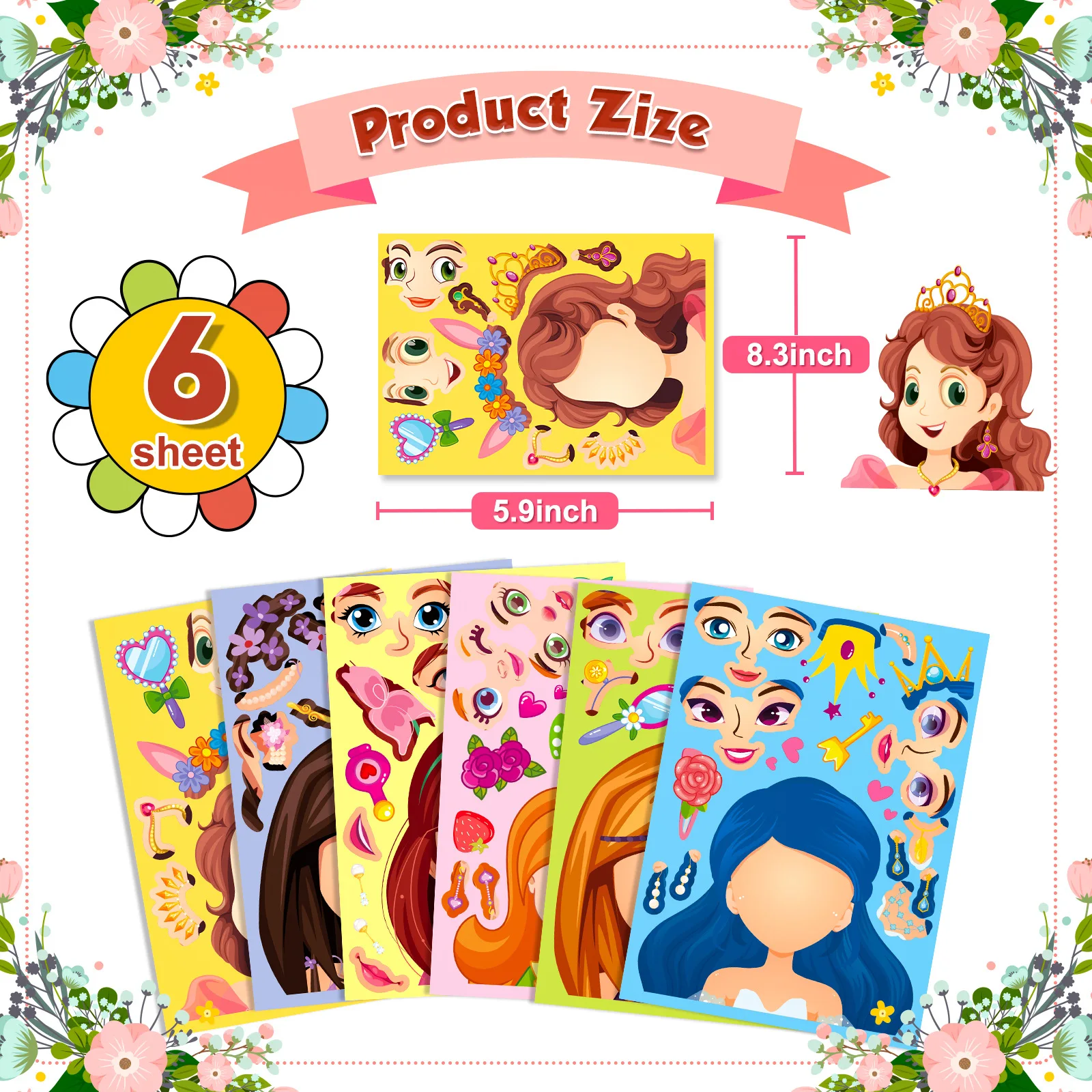 Stickers Puzzle Princesses & Sirènes – Jeu éducatif enfants – Image 6