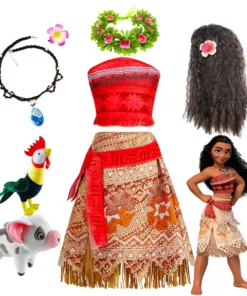 Robe Princesse Vaiana – Déguisement Fille avec accessoires