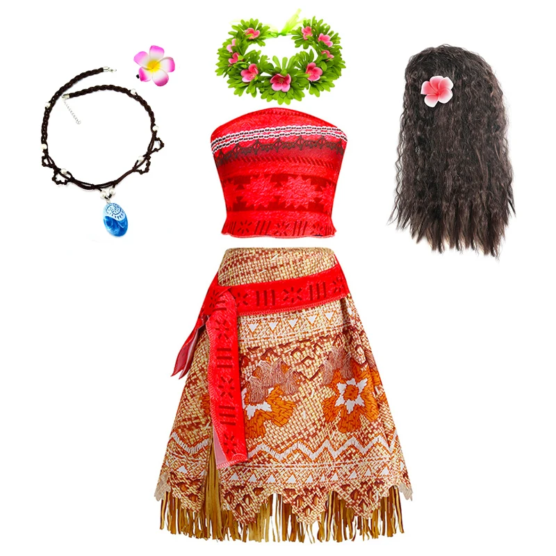 Robe Princesse Vaiana – Déguisement Fille avec accessoires – Image 10