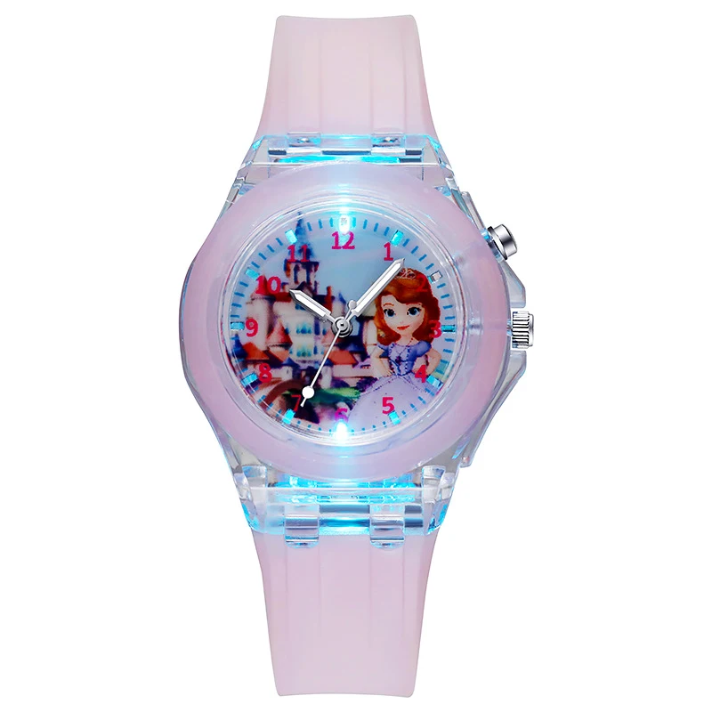 Disney – Montre Enfant Princesse Elsa & Sophia | Montre Lumineuse Enfant avec Bracelet Silicone, Quartz Digital Frozen 2 – Image 10