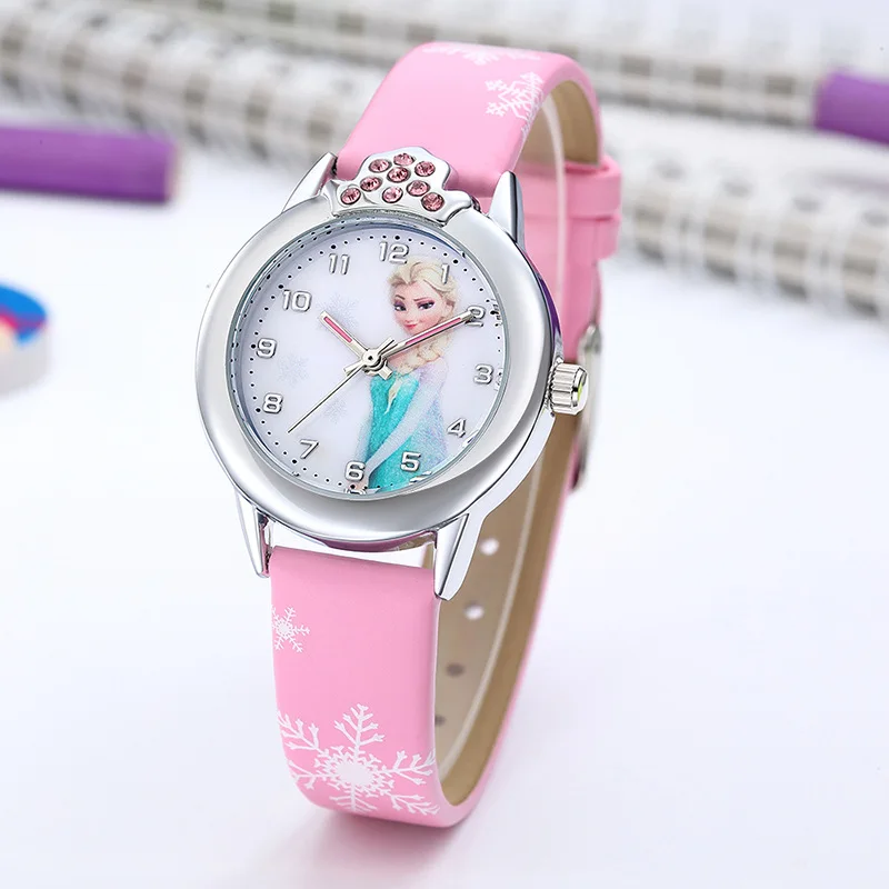 Disney Frozen – Montre Enfant Elsa Princesse | Montre Quartz Fille avec Bracelet Cuir, Design Cartoon Élégant – Image 10
