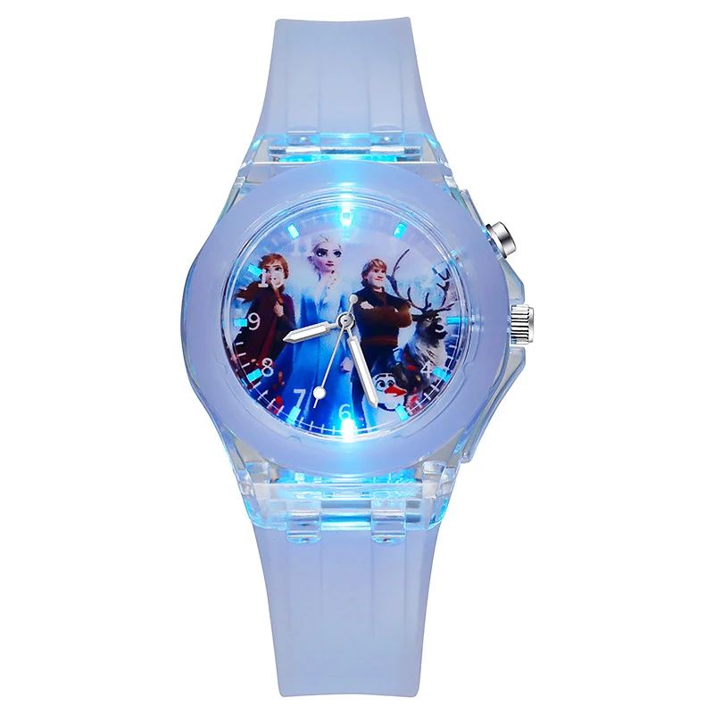 Disney – Montre Enfant Princesse Elsa & Sophia | Montre Lumineuse Enfant avec Bracelet Silicone, Quartz Digital Frozen 2 – Image 8