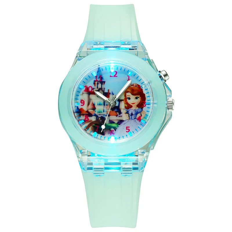 Disney – Montre Enfant Princesse Elsa & Sophia | Montre Lumineuse Enfant avec Bracelet Silicone, Quartz Digital Frozen 2 – Image 9