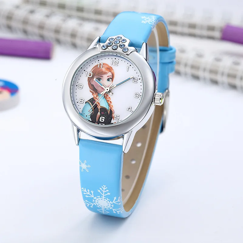 Disney Frozen – Montre Enfant Elsa Princesse | Montre Quartz Fille avec Bracelet Cuir, Design Cartoon Élégant – Image 4