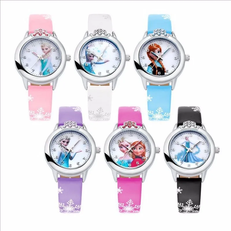 Disney Frozen – Montre Enfant Elsa Princesse | Montre Quartz Fille avec Bracelet Cuir, Design Cartoon Élégant – Image 6