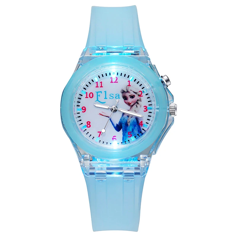 Disney – Montre Enfant Princesse Elsa & Sophia | Montre Lumineuse Enfant avec Bracelet Silicone, Quartz Digital Frozen 2 – Image 12