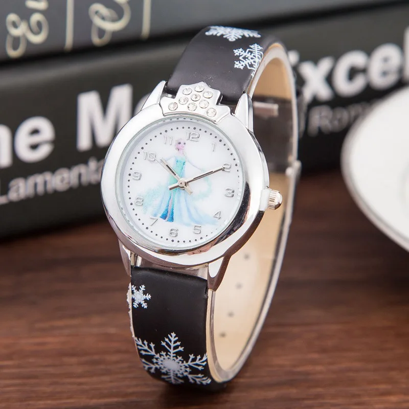 Disney Frozen – Montre Enfant Elsa Princesse | Montre Quartz Fille avec Bracelet Cuir, Design Cartoon Élégant – Image 11