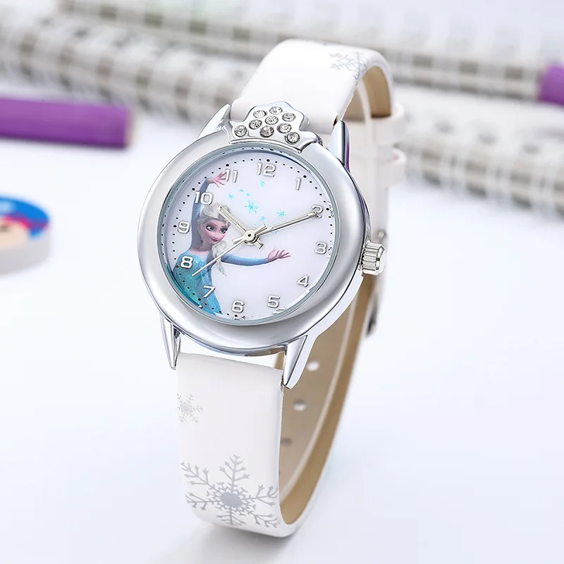 Disney Frozen – Montre Enfant Elsa Princesse | Montre Quartz Fille avec Bracelet Cuir, Design Cartoon Élégant – Image 5