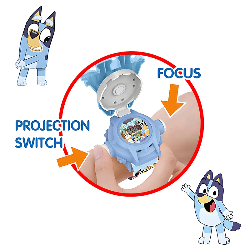 Montre Projecteur Bluey – Figurine et Montre Digitale Enfant | Jouet Cartoon 24 Projections, Cadeau Garçon & Fille – Image 3