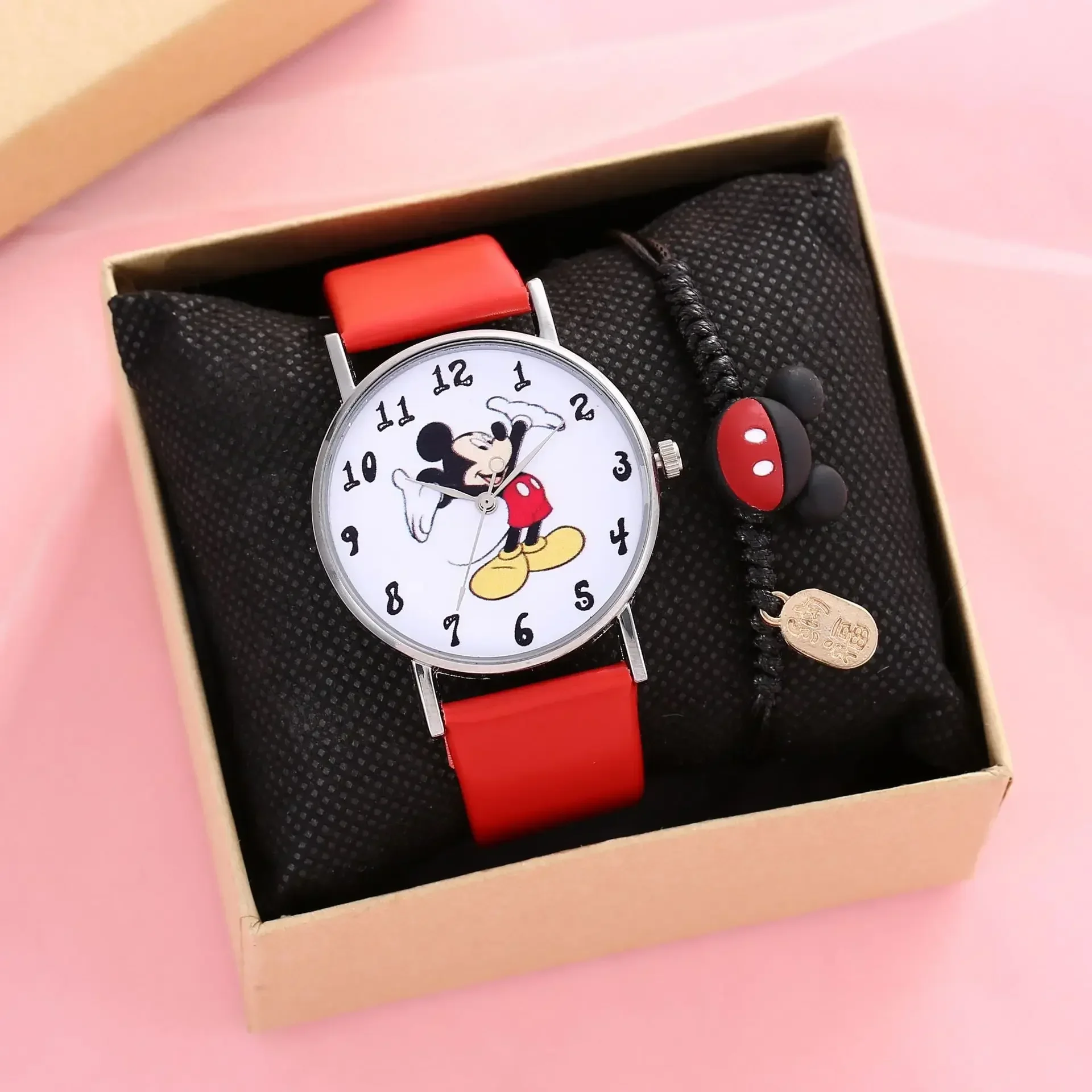 Montre Disney Mickey Mouse – Montre Quartz Acier Inoxydable Haut de Gamme | Montre Unisexe Élégante & Décontractée, Cadeau Idéal