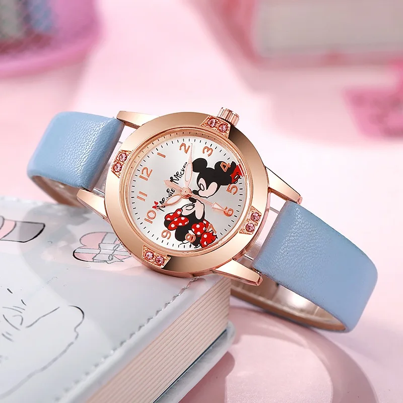 Montre Enfant Disney Mickey Mouse – Montre Quartz Cuir Élégante | Mode Cartoon Garçon & Fille, Cadeau Idéal – Image 5