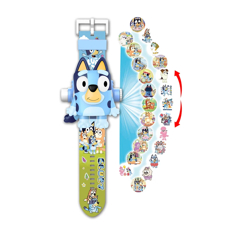 Montre Projecteur Bluey – Figurine et Montre Digitale Enfant | Jouet Cartoon 24 Projections, Cadeau Garçon & Fille – Image 4