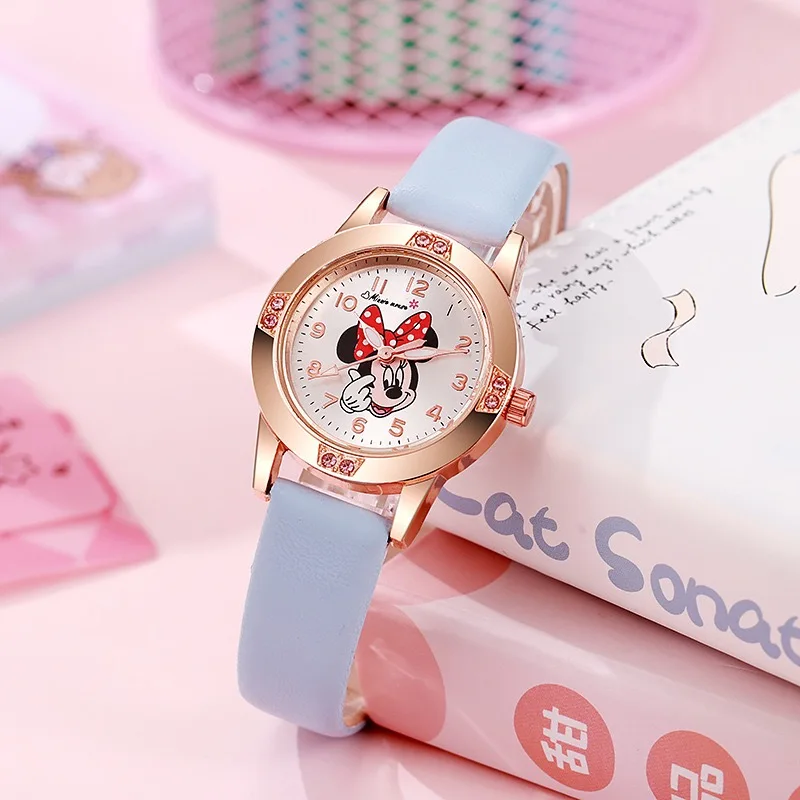 Montre Enfant Disney Mickey Mouse – Montre Quartz Cuir Élégante | Mode Cartoon Garçon & Fille, Cadeau Idéal – Image 4
