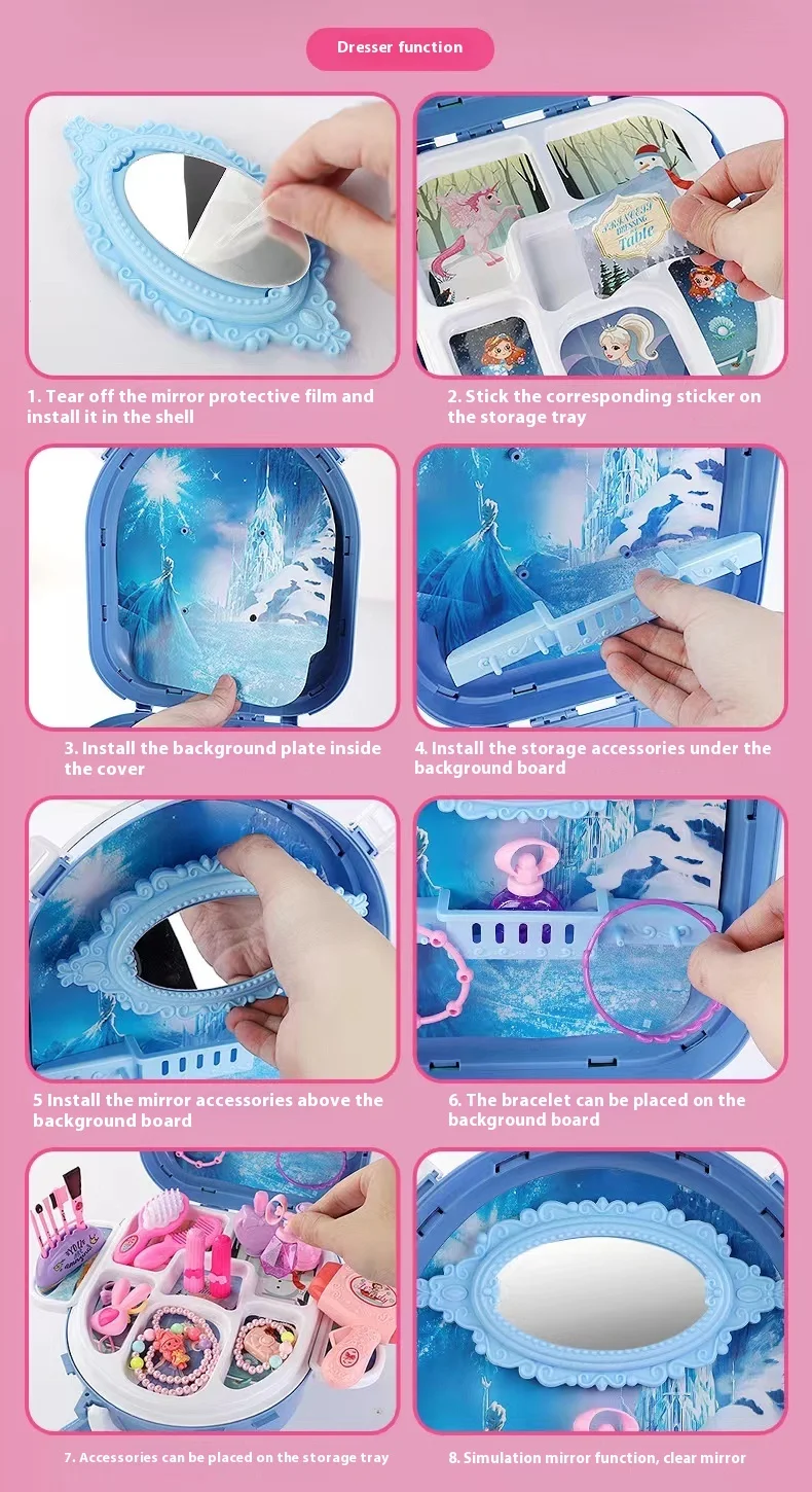 Disney Frozen – Coffret Princesse Elsa & Anna | Figurines et Trousse de Rangement Maquillage, Jouet de Collection Fille – Image 10