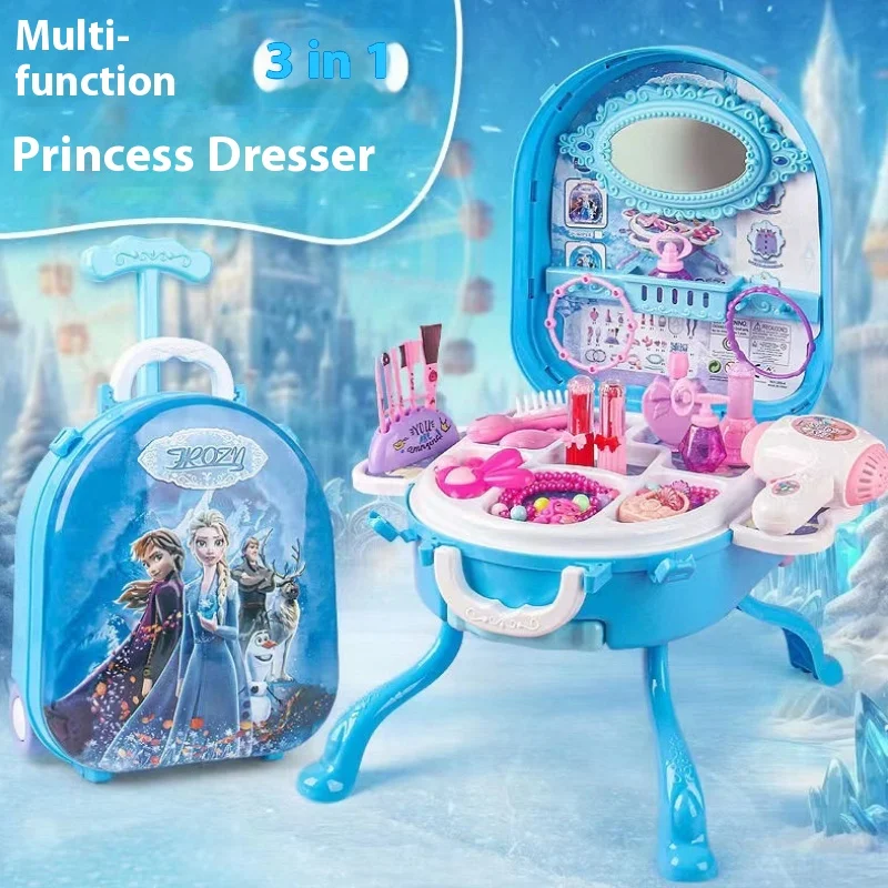 Disney Frozen – Coffret Princesse Elsa & Anna | Figurines et Trousse de Rangement Maquillage, Jouet de Collection Fille