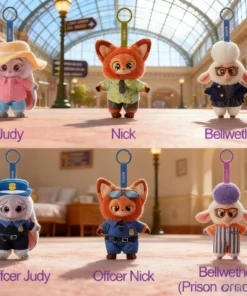 Disney Zootopia Blind Box – Porte-Clé Nick & Judy – Série Fashion – Figurine Mystère aléatoire