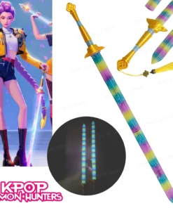 Épée Rumi KPop Demon Hunters – Accessoire Cosplay Lumineux – Arme de Costume Colorée pour Roleplay & Halloween