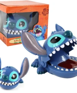 Jeu Crocodile Mordeur 16 cm – Version Stitch – Jeu Appuie sur les Dents – Jouet Drôle pour Enfants