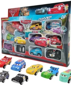 Set de 12 Voitures Disney Pixar Cars – Lightning McQueen, Jackson Storm & Mater – Mini Figurines PVC pour Enfants – Cadeau Anniversaire