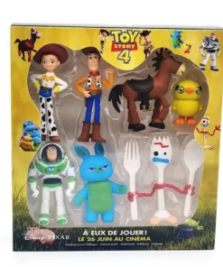 Set de 7 Figurines Toy Story 4 – Woody, Jessie, Buzz Lightyear, Forky, Cochon & Ours – Modèles Figurines pour Enfants